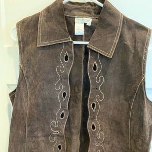 Women’s Coldwater Creek leather vest